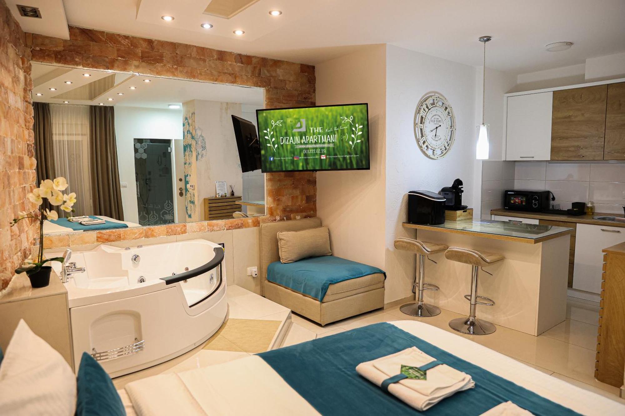 Design Apartment Premium Spa Lux 4 Star "Dubai" Completely Private Wellness & Spa Free Included Sauna & Jacuzzi & Salt Wall & Fire Place & 3D Ceilings & Business Wifi & Netflix & Keyless Code Entry & Full Smart App & Secure 2 Parking Place Ćuprija Exteriér fotografie